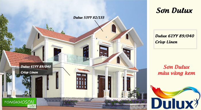 Sơn Dulux màu vàng kem 61YY 89/040